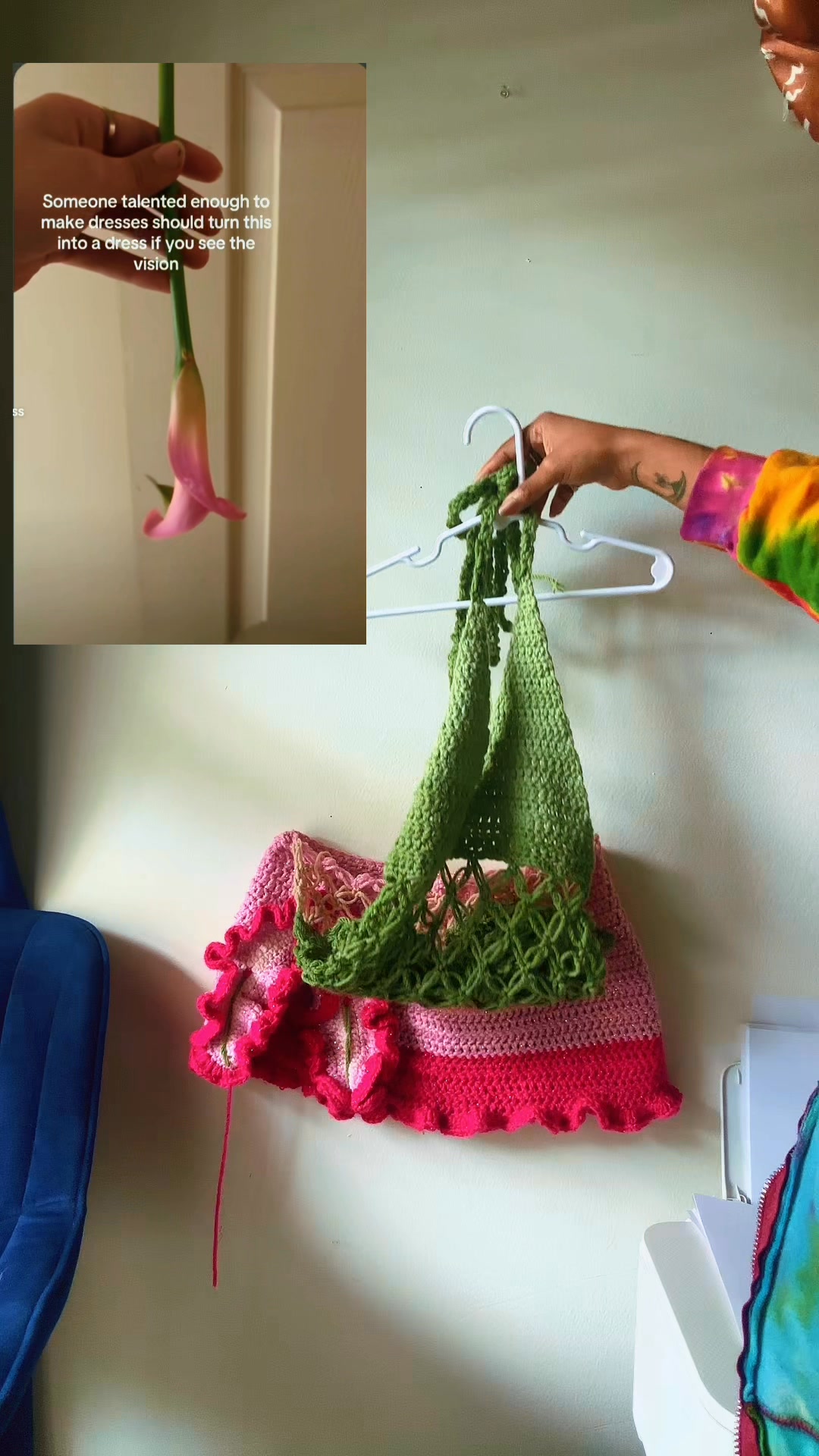 madeleine golding lily dress Calla crochet design Tiktok