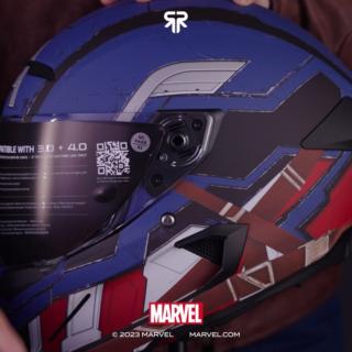 hjc captain america helmet uk R-PHA-11 BLUE/RED XXS Automotive Ruroc Captain America Helmet In