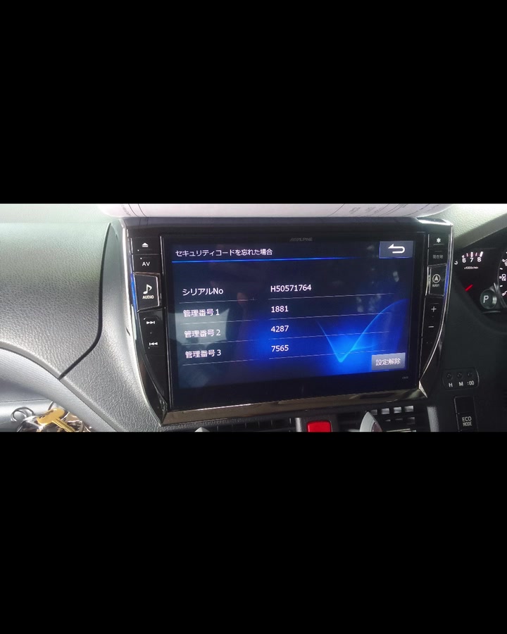 Delivering #ALPINE #EX10 Locked radio pin to unlock to Jamaica