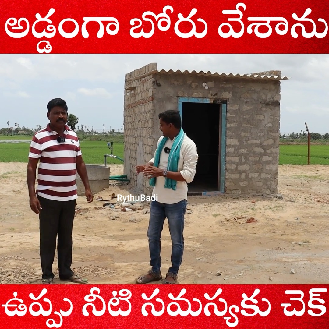 అడ్డంగా బోరు వేశాను ఉప్పు నీటి సమస్యకు చెక్ #rythubadi #agriculture # ...