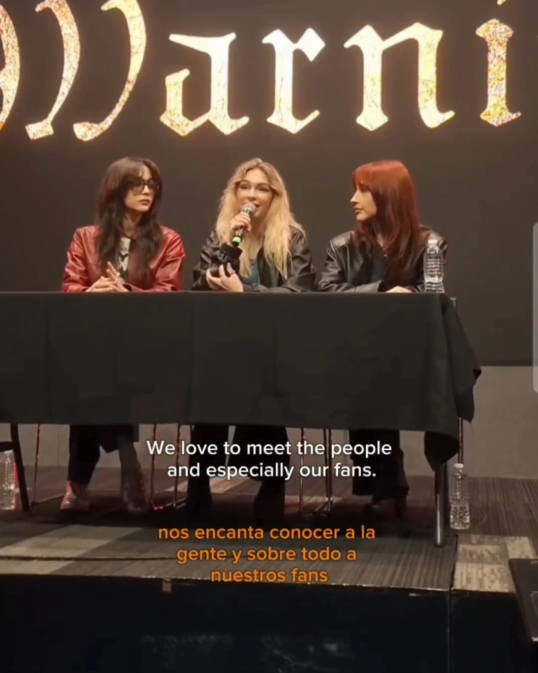 Press conference by The Warning before their last show at the Auditorio ...