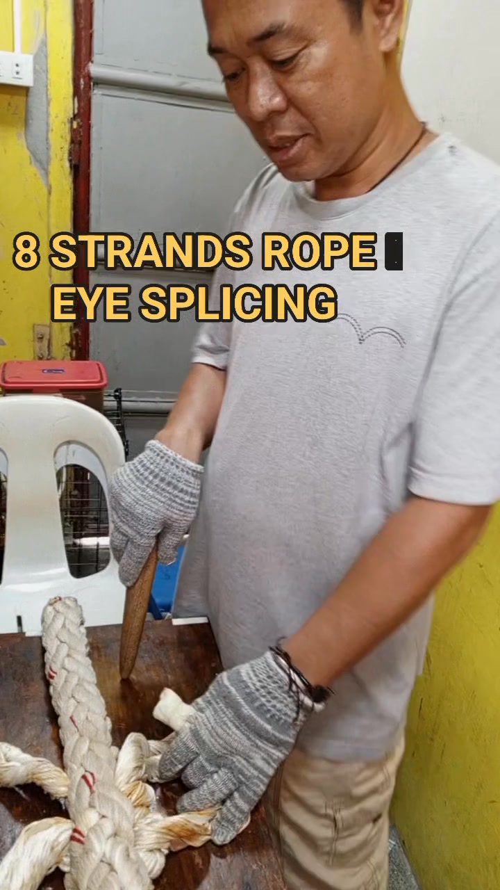 8 STRANDS ROPE EYE SPLICING Part 4 | Crisostomo Bilaro | Facebook