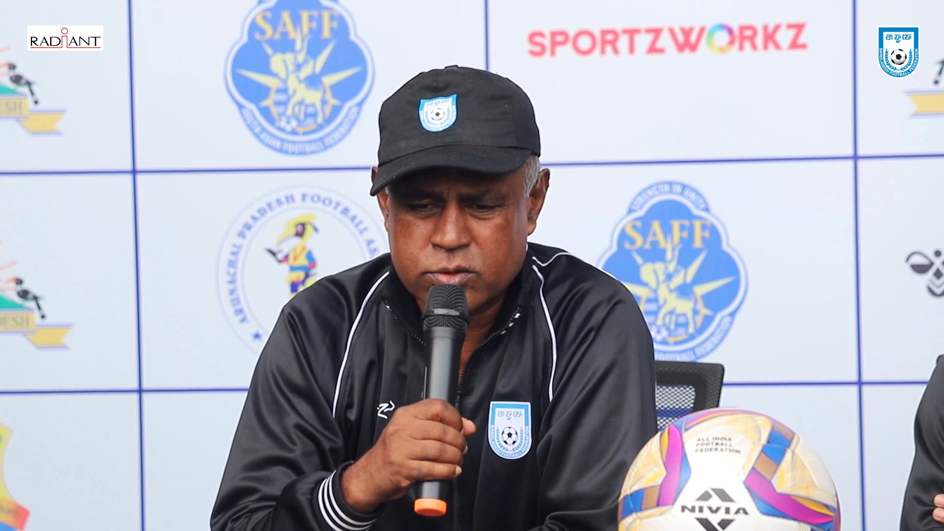 Head Coach Golam Rabbani Choton and Captain Nazmul Huda Faisal attend ...