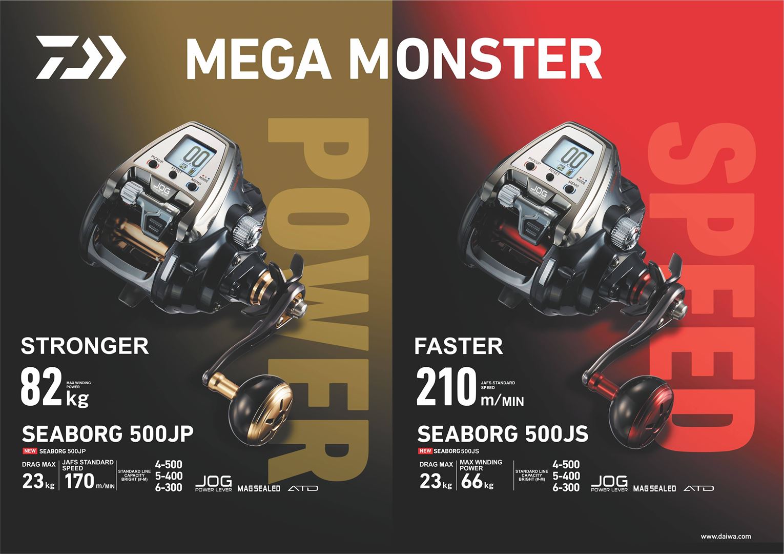 Feel the power of Daiwa Seaborg 500JP! Click the video and check