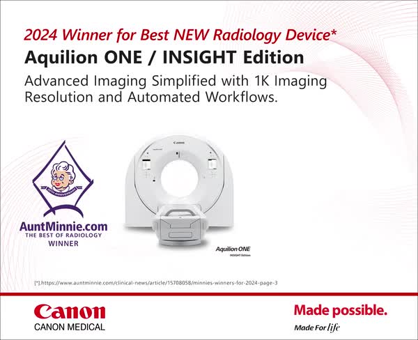 Aunt Minnie recognizes Canon’s Aquilion ONE / INSIGHT Edition CT as the ...