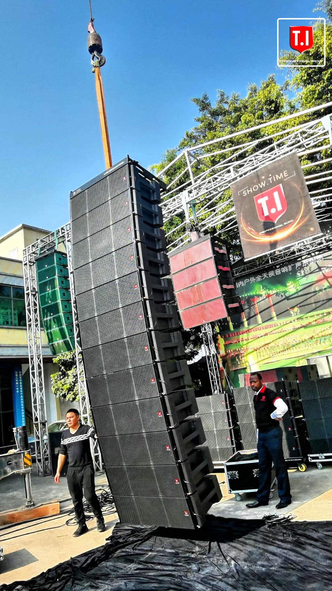 What kind of speaker takes a full team to install?