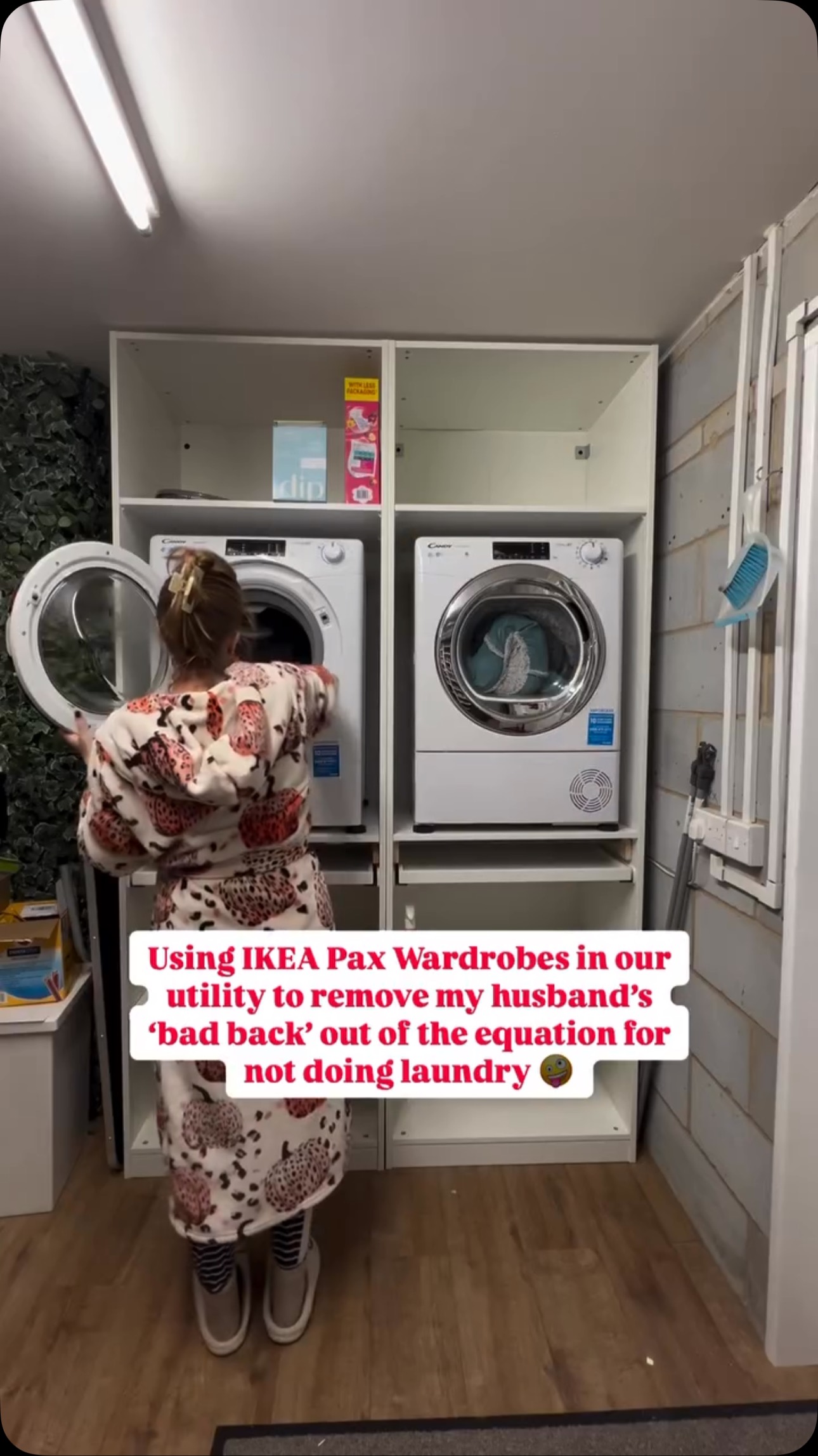 Looking to elevate your washing machine? 💡 , Using the IKEA Pax wardrobe (75 x 58 x 236), you can create a perfect setup for raising your machine. , Annabel (@annabelle.rse) tagged us and shared a