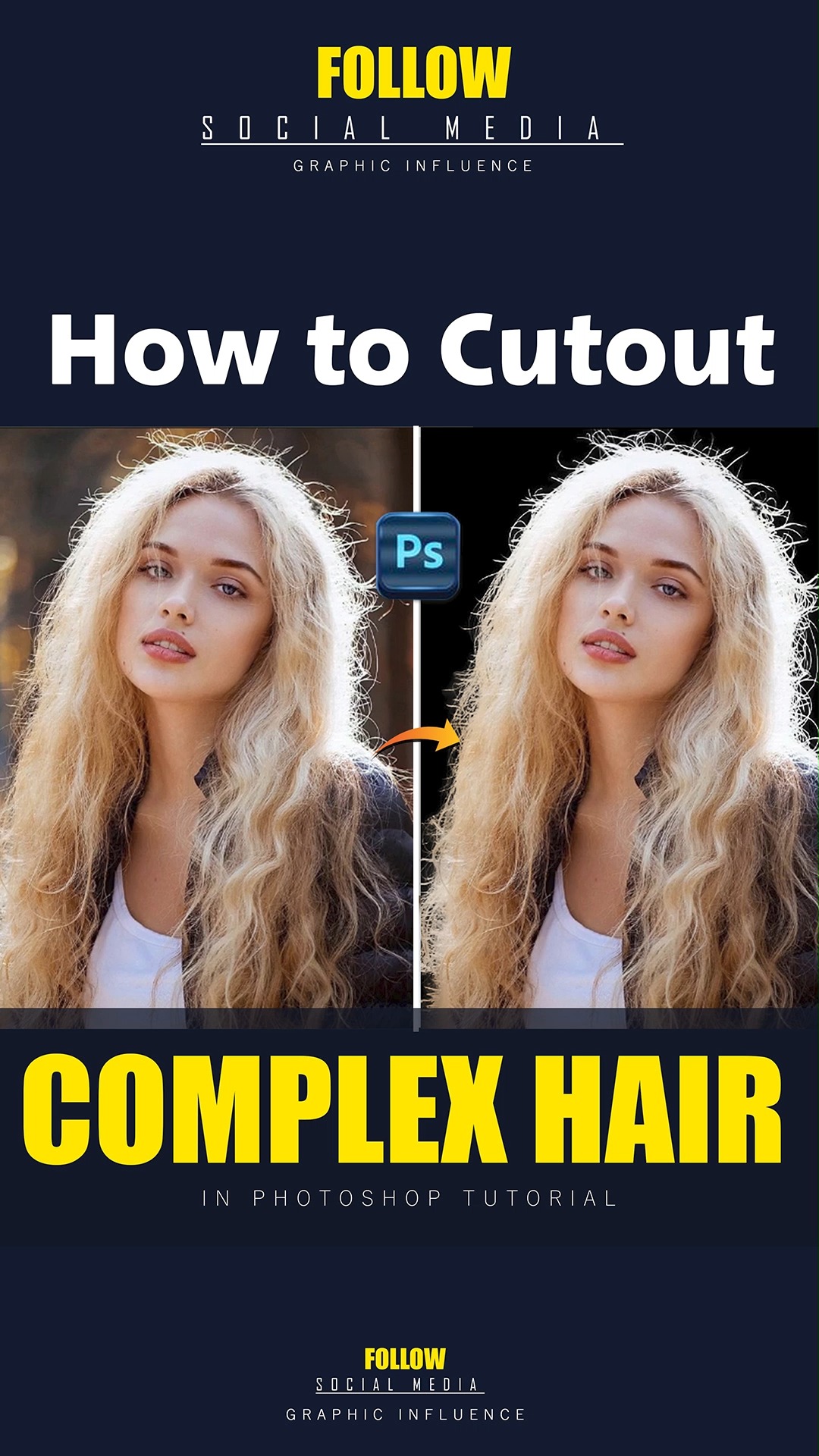 How To Cutout Complex Hair Girl Photo In Photoshop ? . # ...