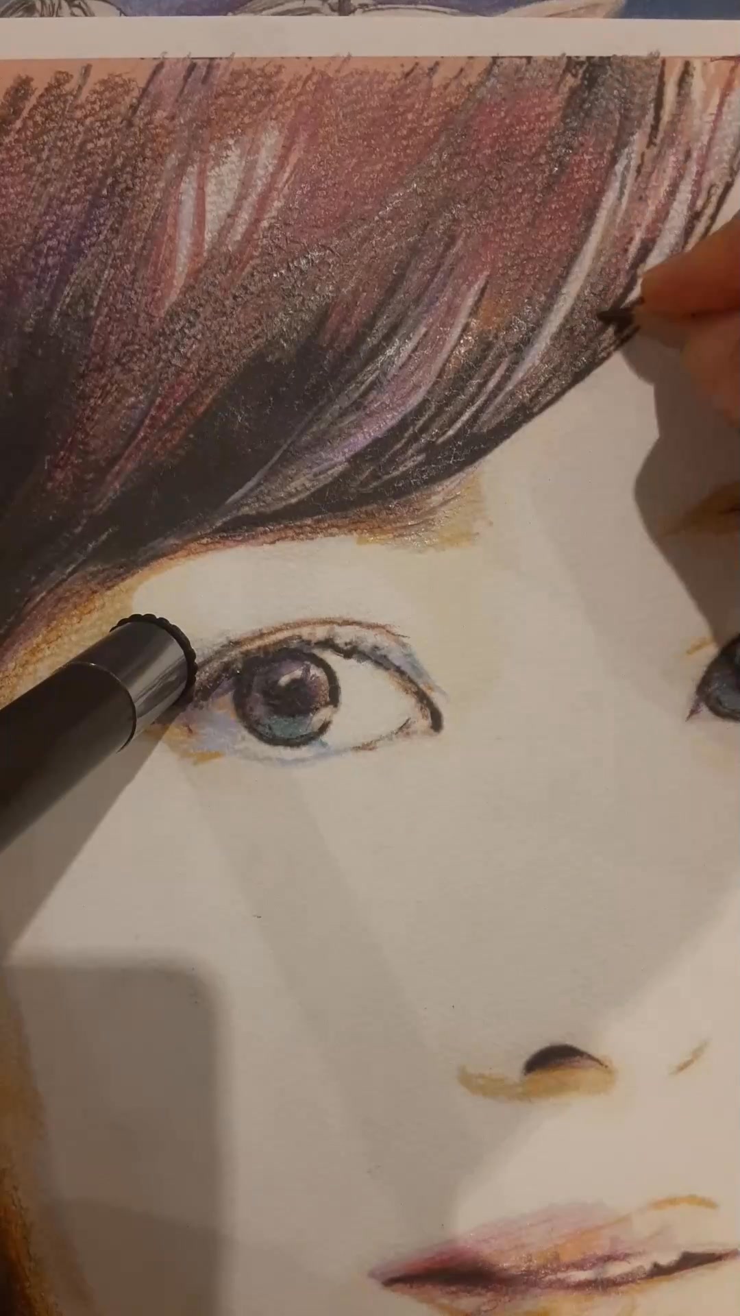 奇跡の一枚」で知られる橋本環奈さんを、 色鉛筆で描かせていただき