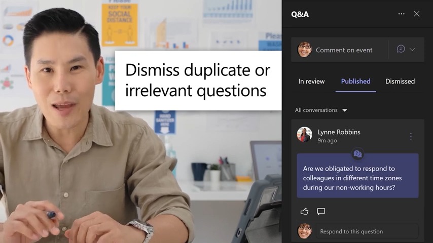 You can add Q&A in your meetings or webinar to organize the inquiries ...