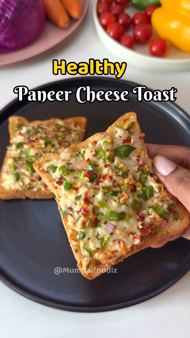 🥪 Quick & Healthy Chilli Cheese Paneer Toast Save Now Share Ingredients ...