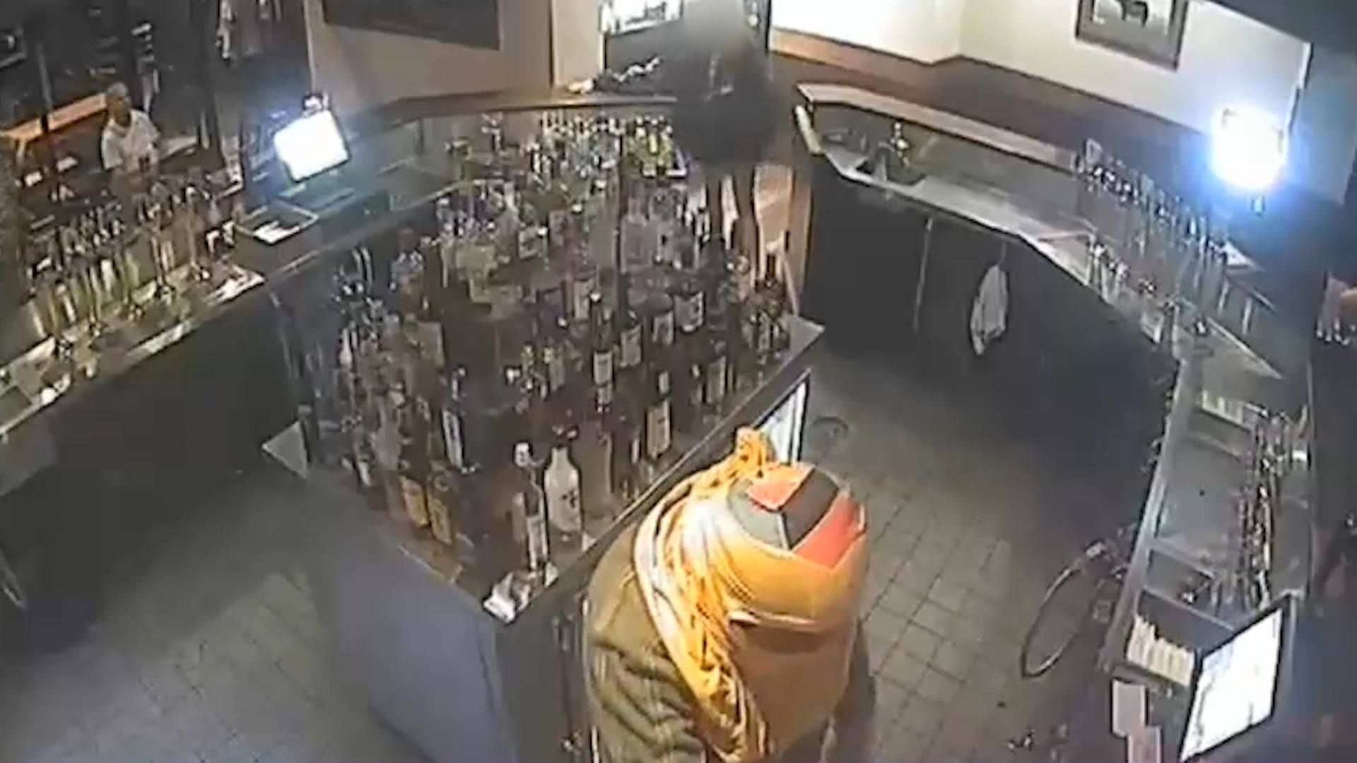 Police have released CCTV of the moment an inner-city hotel was robbed ...