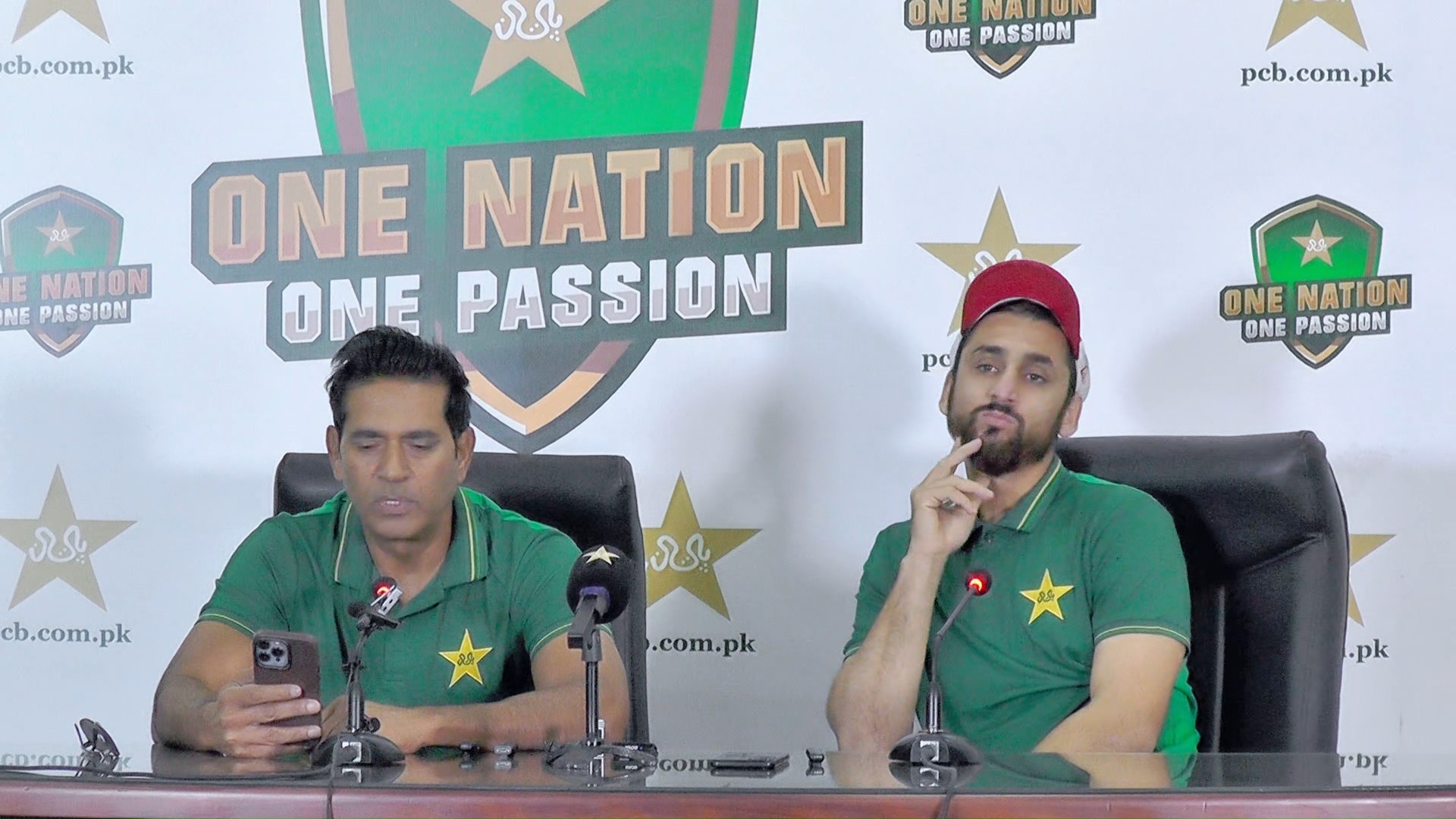 Pakistan interim head coach Aqib Javed and newly appointed T20I captain ...