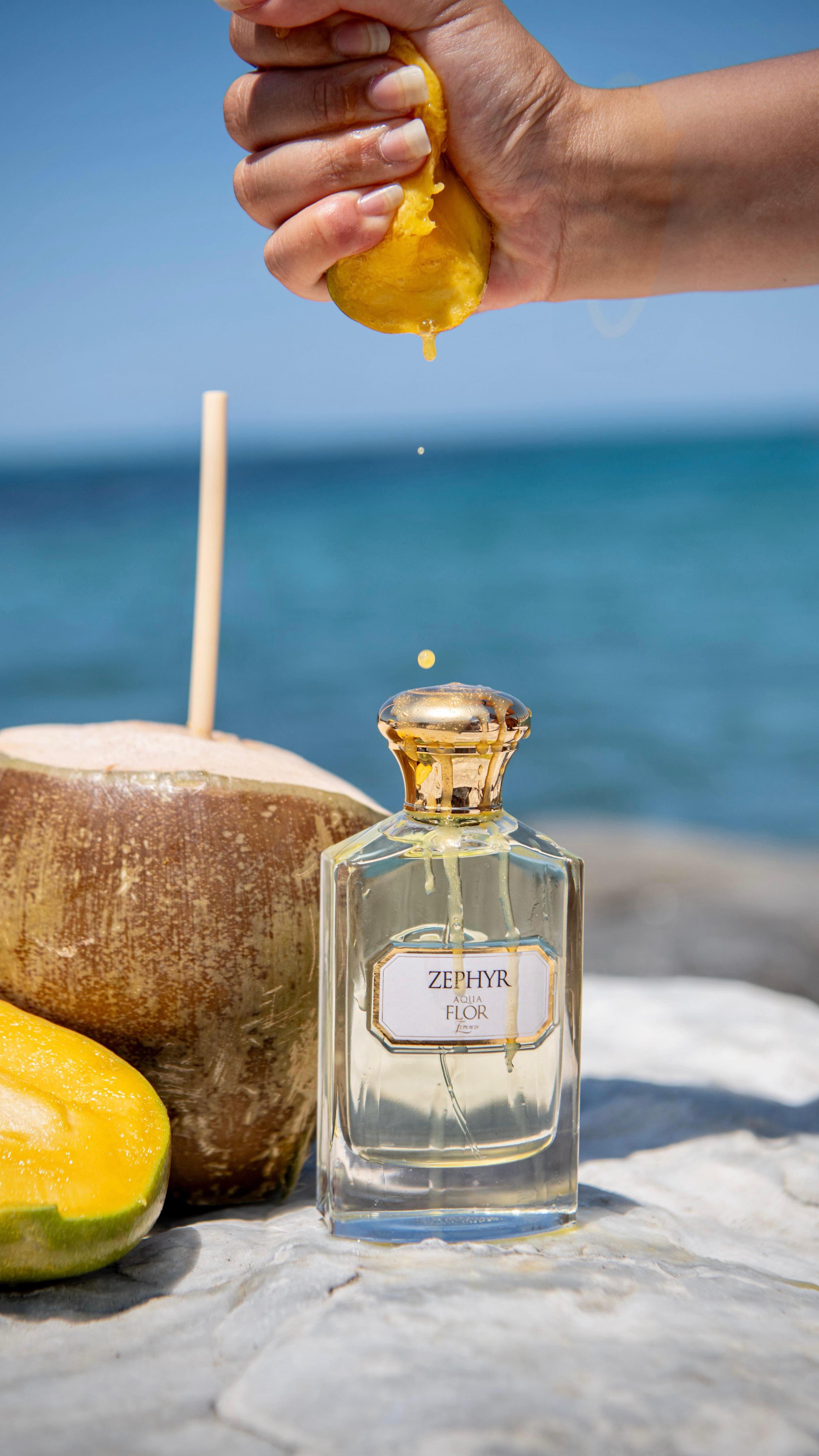 Zephyr is a Southeast Asia-inspired perfume blending green mango
