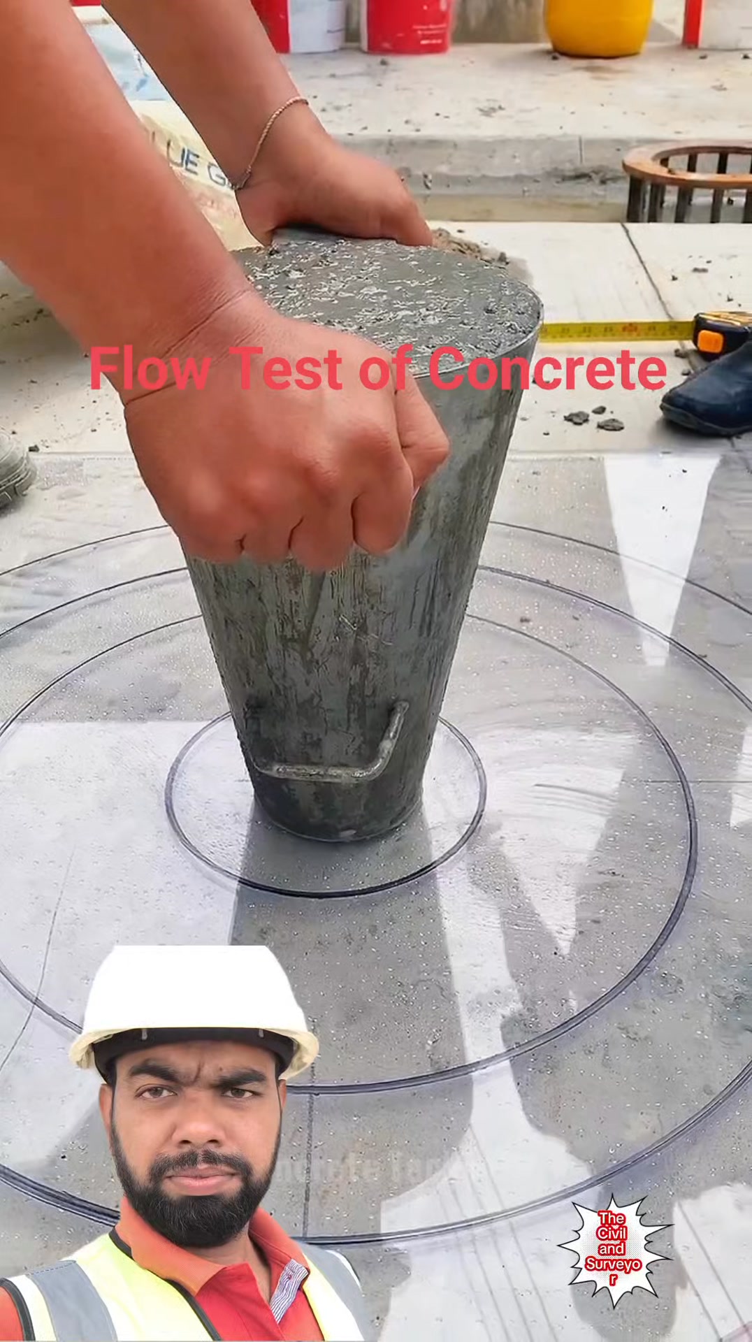 Flow Test of Concrete. #flow #test #concrete #civilengineering #reel # ...