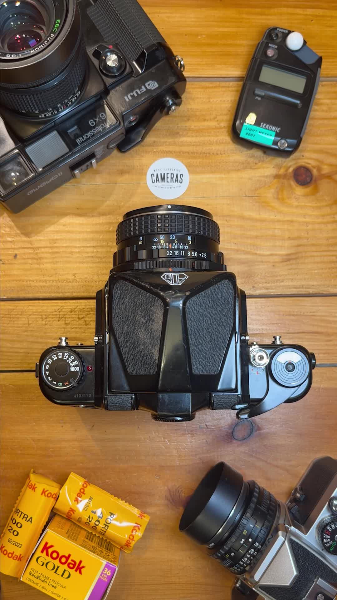 Pentax 67 with 90mm 2.8 lens on Portra 400 film