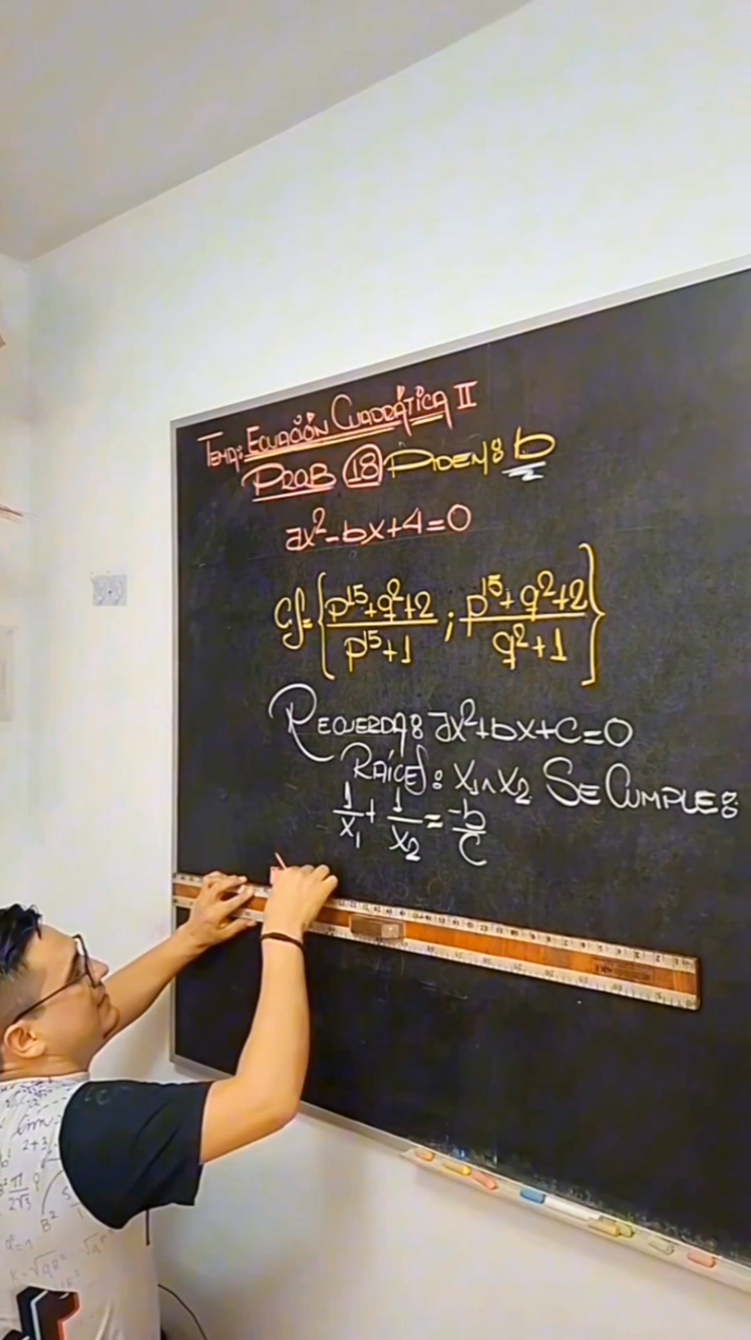 Suma de inversas de las raíces de una ECUACIÓN CUADRÁTICA 👨‍🏫 😎🔥 🤔 ...