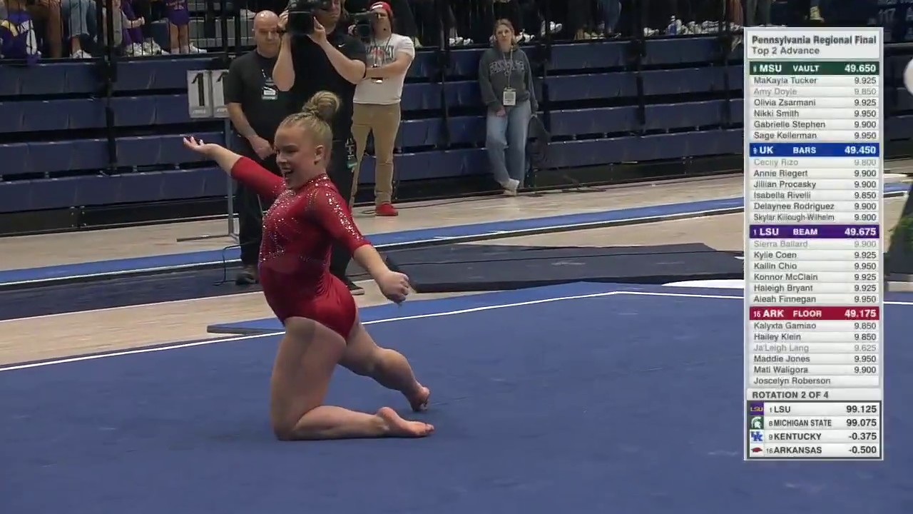 Joscelyn Roberson NAILED this floor routine 🤩 espnW | Arkansas ...