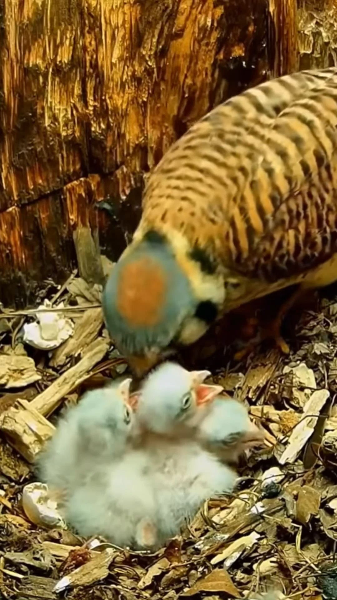 P178 | Review mother bird feeding her chicks in the nest | the babies ...