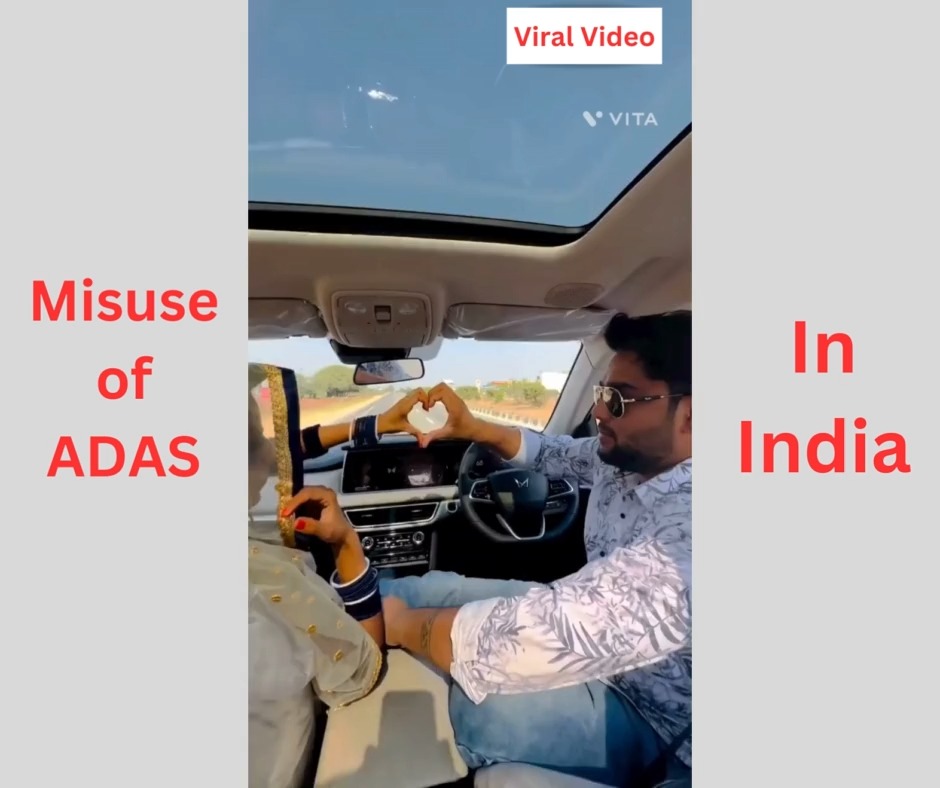 Viral video of a Mahindra XUV700 driver | Misuse of ADAS | | road ...