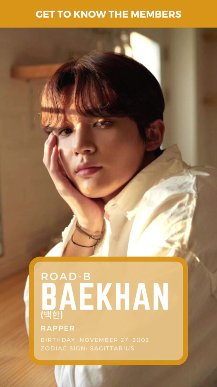 Get to know the members of RoaD-B! Meet Baekhan (백한) ! Rapper of the ...