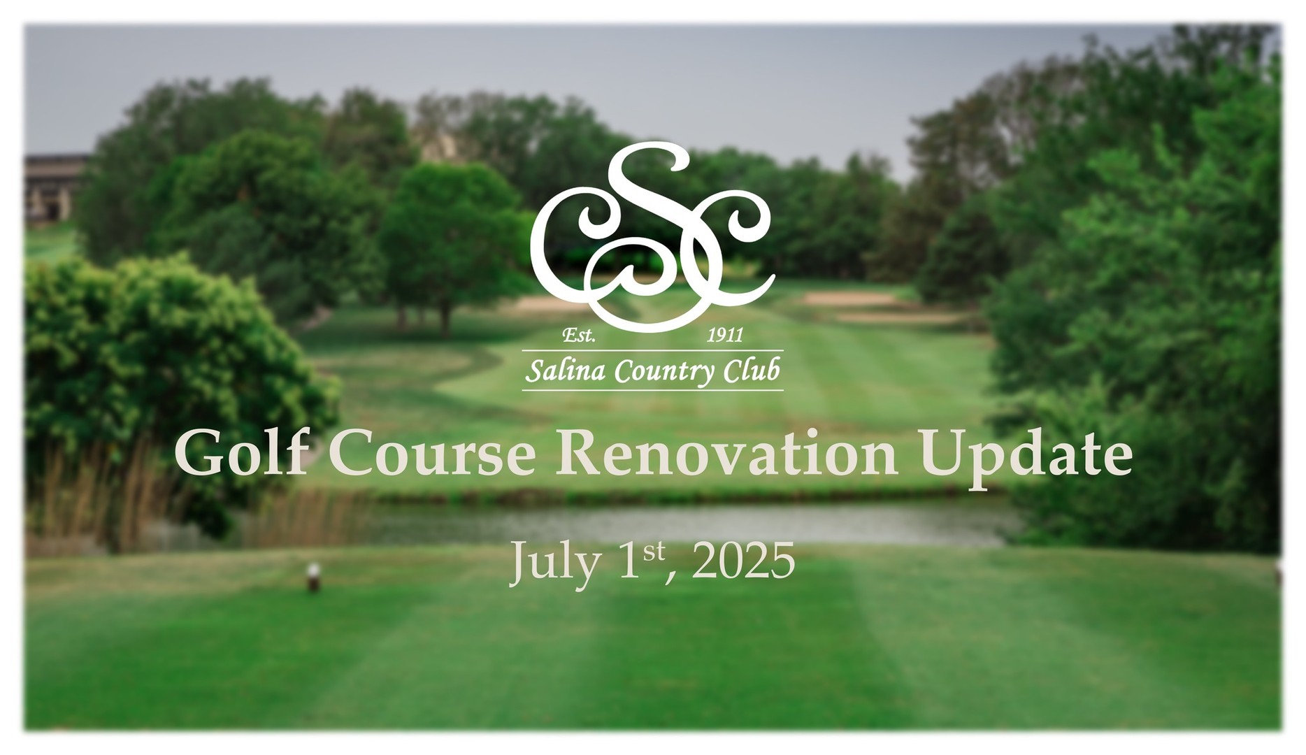 Noticed some construction on the course? Director of Golf, Wes Lawhorn ...