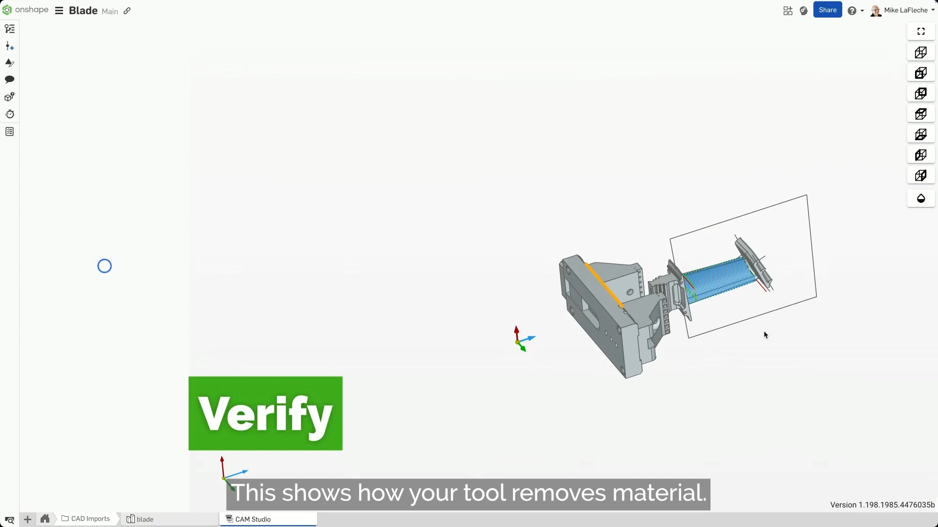 Onshape CAM Studio offers 3 powerful simulation modes: Backplot: Quick ...