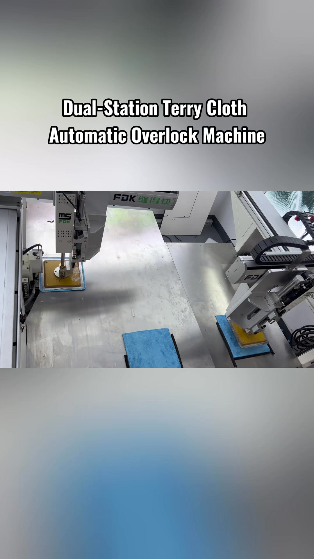 Dual-Station Terry Cloth Automatic Overlock Machine# ...
