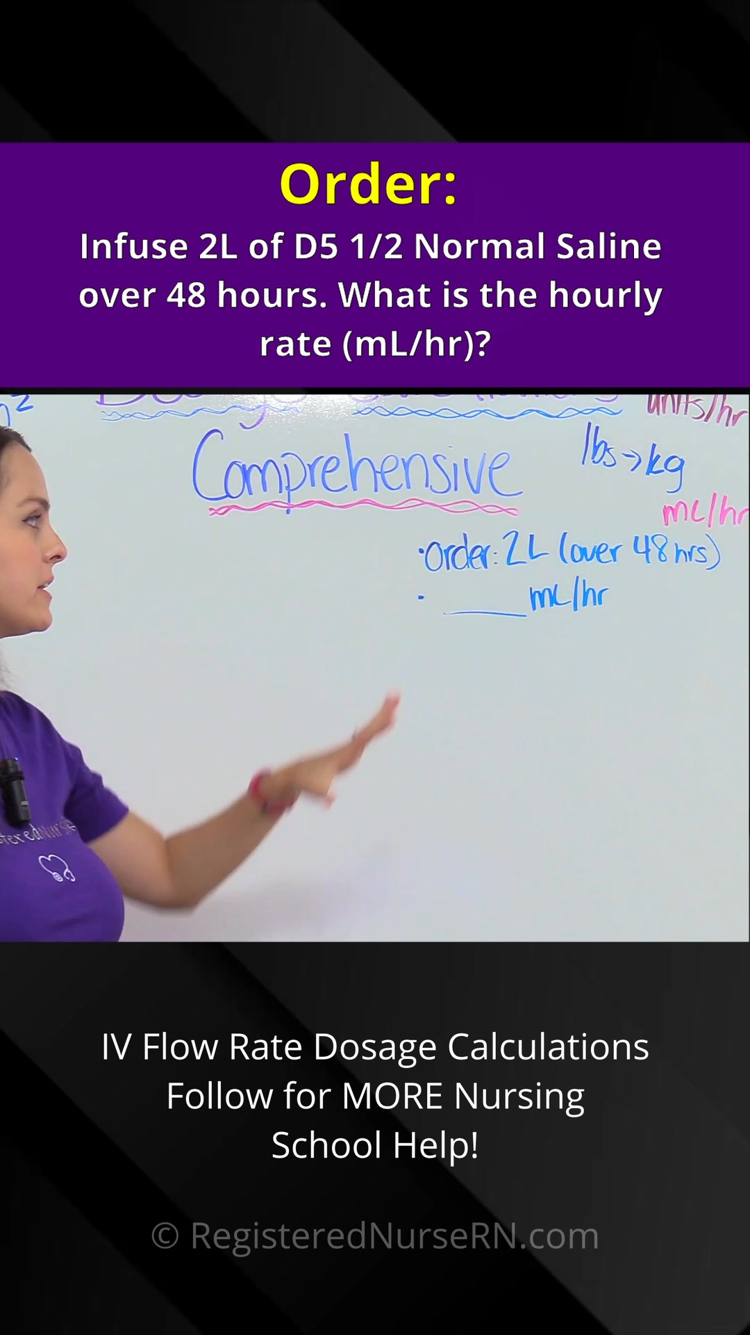 Dosage Calculations: IV Flow Rate | Registerednursern.com | Facebook