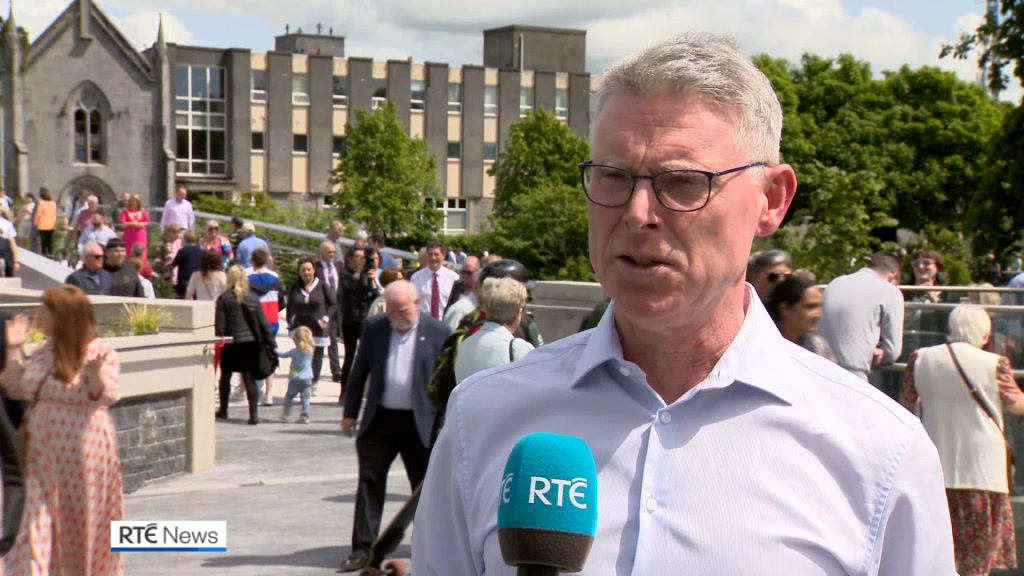 A new pedestrian and cycle bridge has been opened over the River Corrib ...