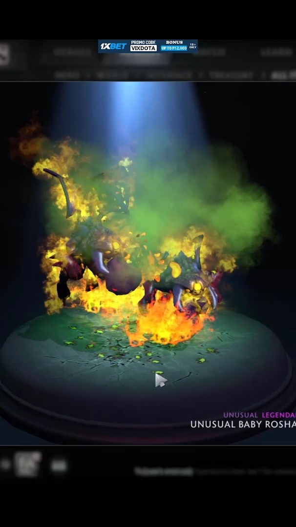 DOTA 2 - UNUSUAL BABY ROSHAN WITH TOBD + BRIGHT GREEN #dota2