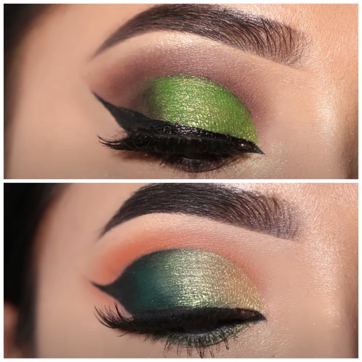 eye makeup with parrot green dress Try to Create Makeup💚💛💕💥 Web Collection: Influencers