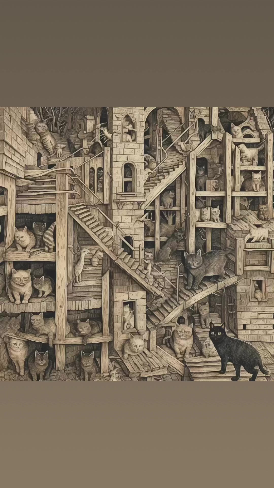 Collecting Makoto Muramatsu cat art puzzles for 30 years