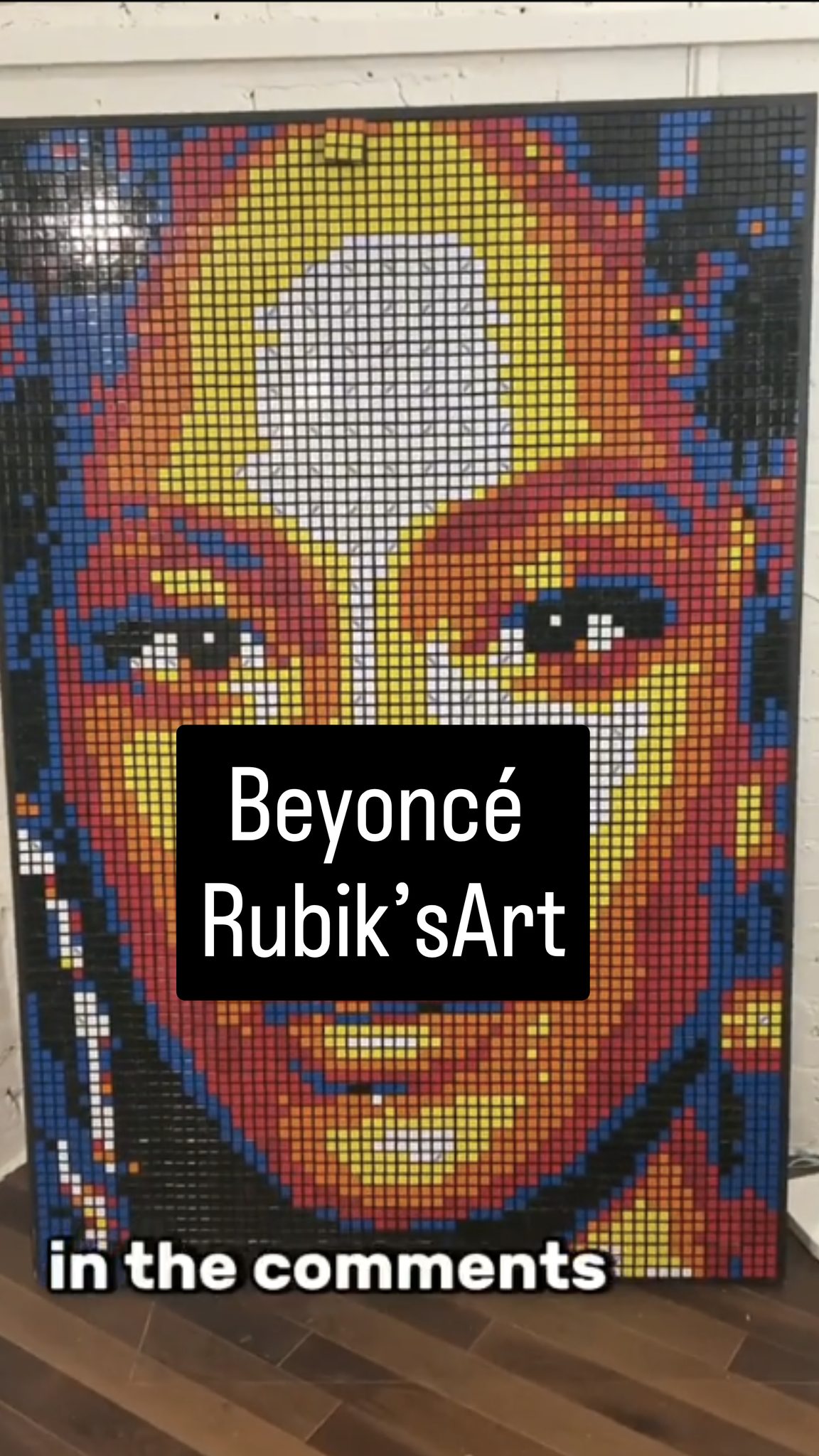 Throwback to when I spent 14 hours making Beyoncè out of Rubik's Cubes ...