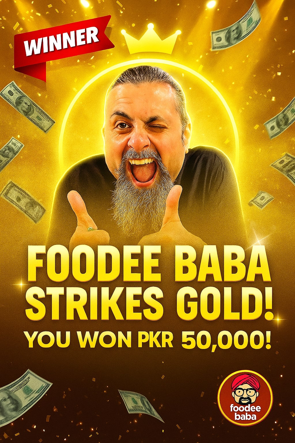 Big Win Alert! Foodee Baba just bagged PKR 5,000 CASH It’s celebration ...