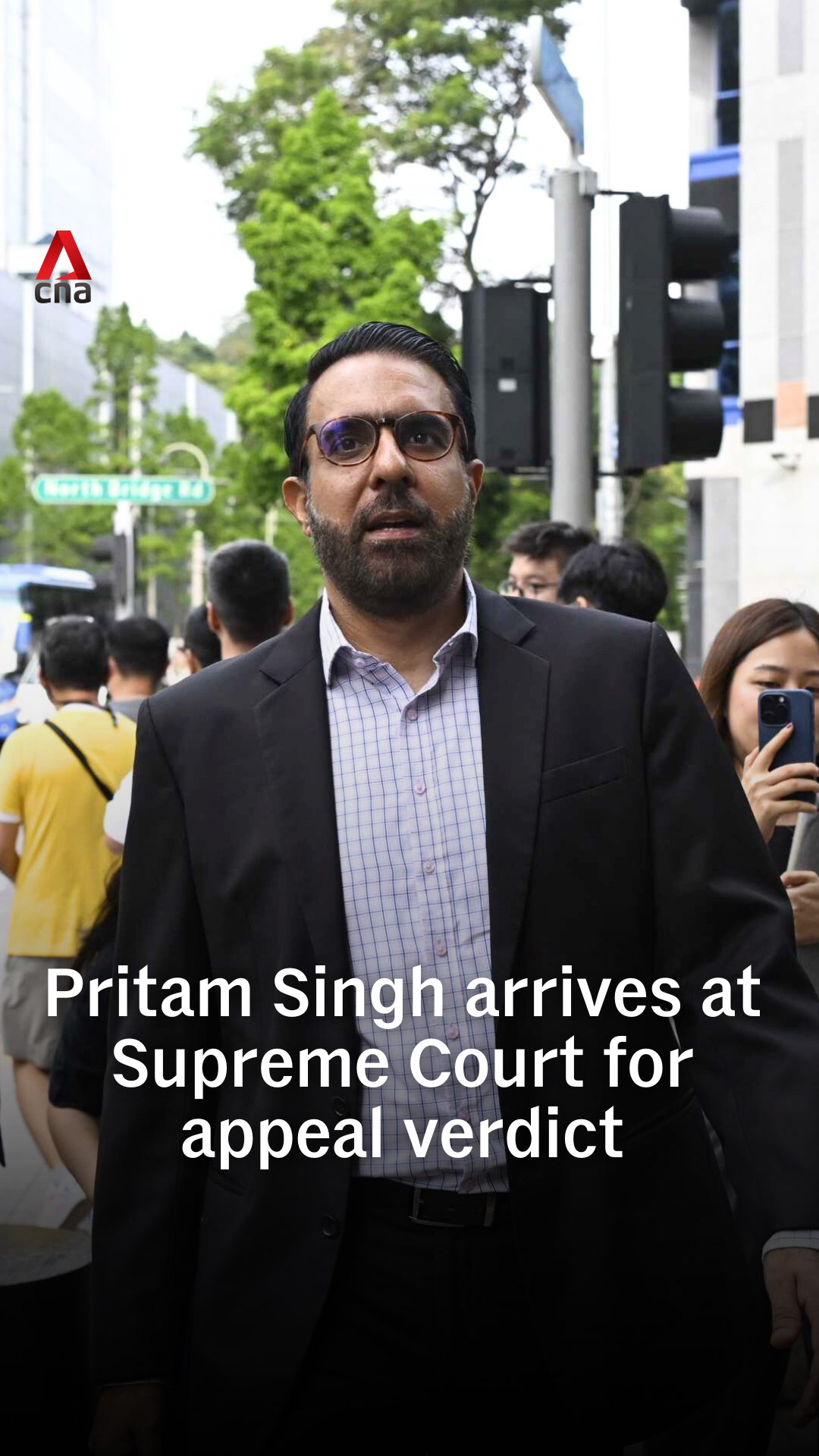 Leader of the Opposition Pritam Singh arrived at the Supreme Court on ...
