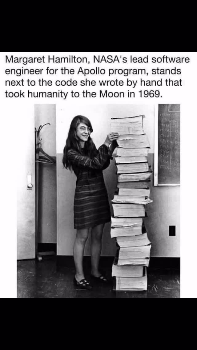 Margaret Hamilton’s Apollo Code …. . Here, Margaret is shown standing ...