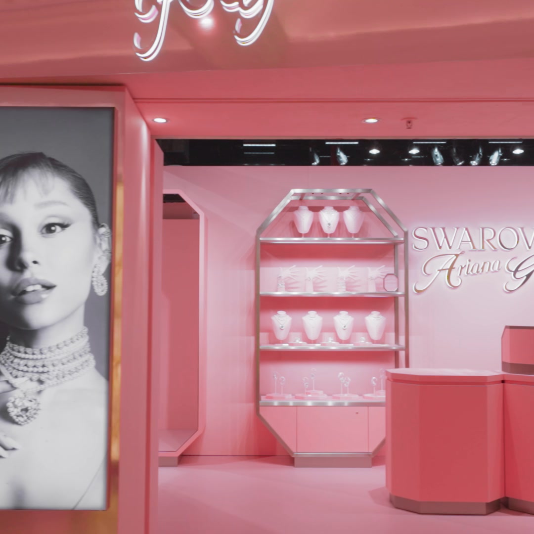 Visit our Harrods pop-up to discover the Ariana Grande x Swarovski