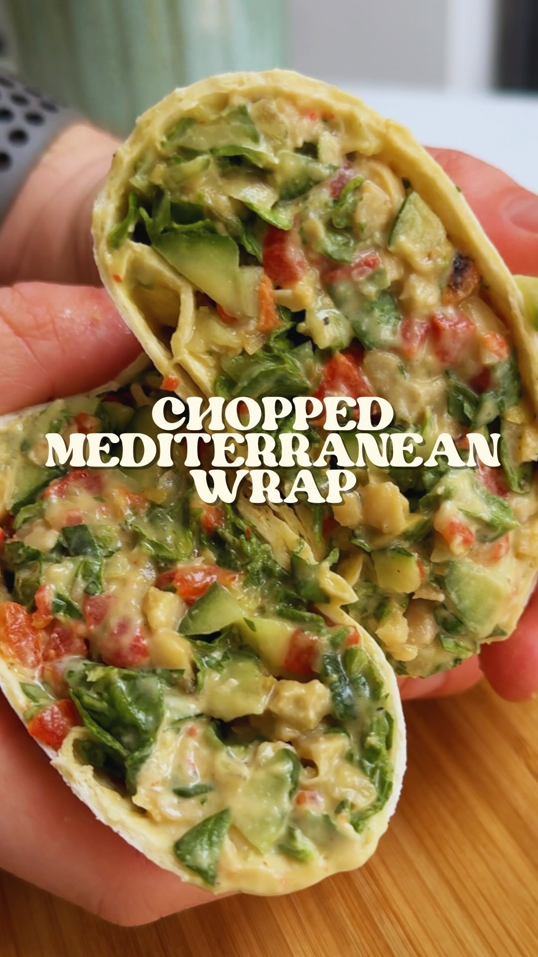 🌯 Chopped Mediterranean wrap 🇬🇷 lol I think using the song from grease ...