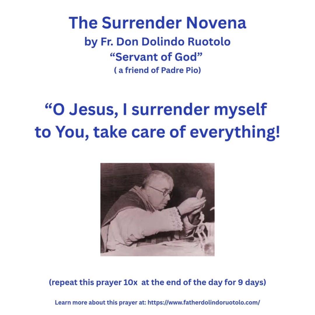 THE SURRENDER NOVENA by FR DOLINDO RUOTOLO A Prophet of our Time Father ...