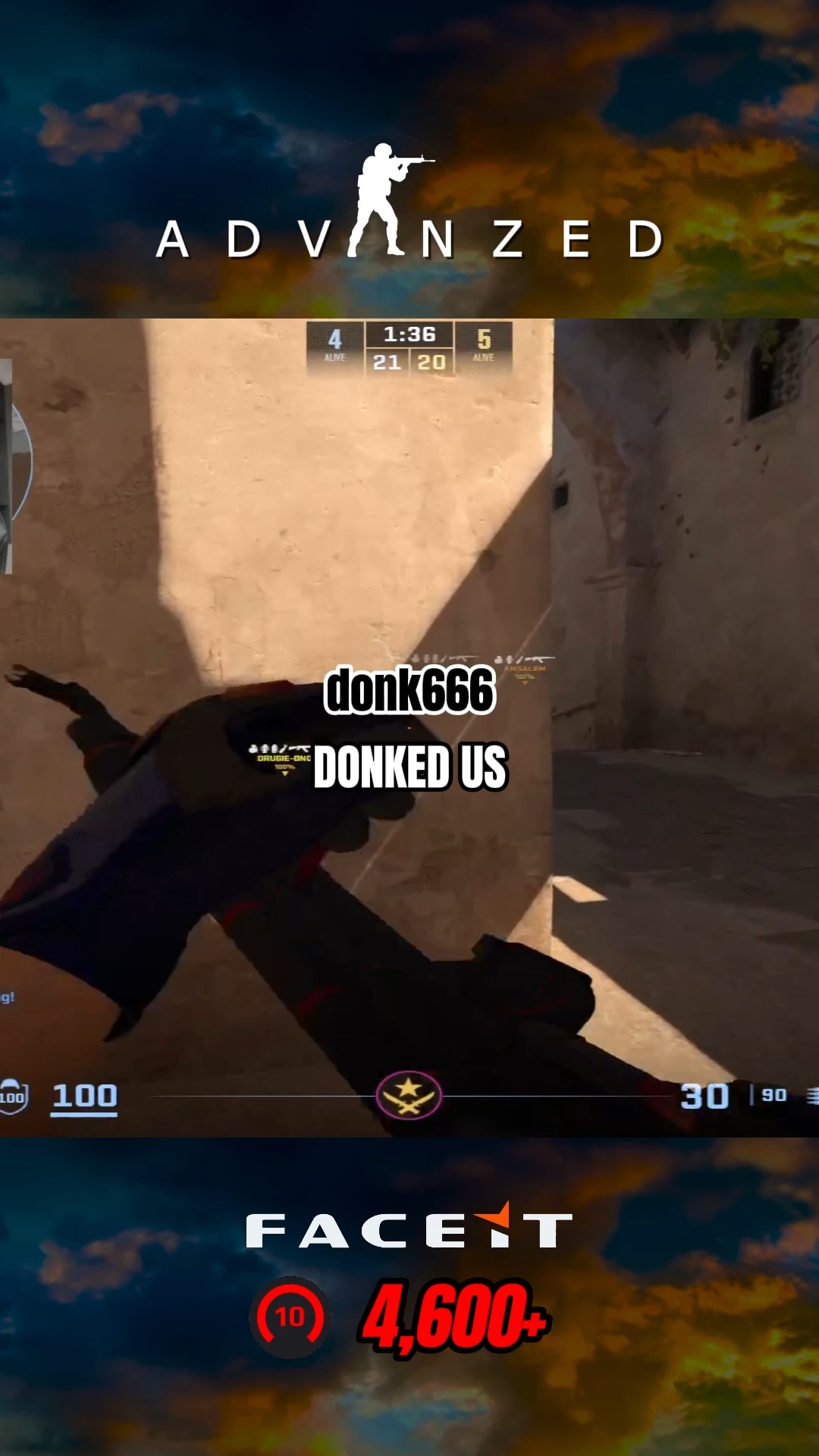 donk666 | DONKED US😬 FACEIT: 4,600+ #advanzedcs #cs2 #csgo # ...