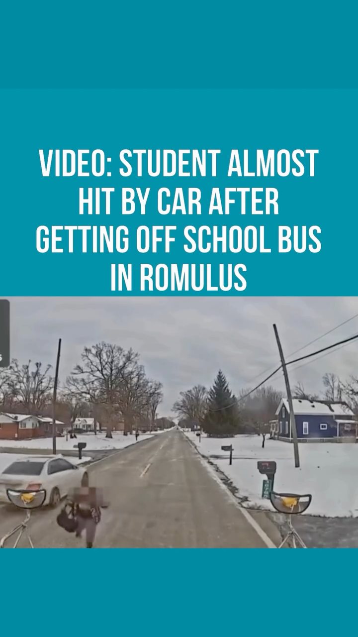 A student in Romulus was almost hit by a car this week after getting ...