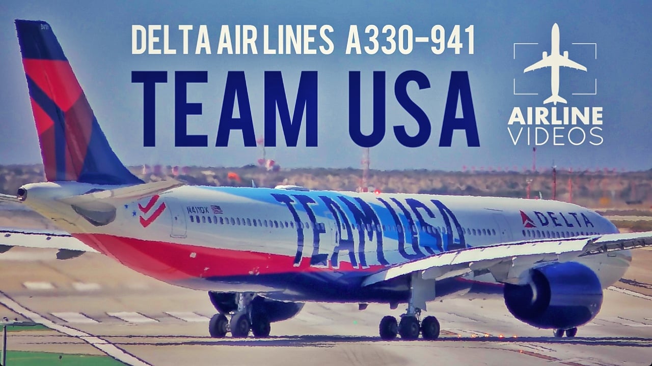 The Delta Air Lines Team USA liveried Airbus A330-900neo seen here