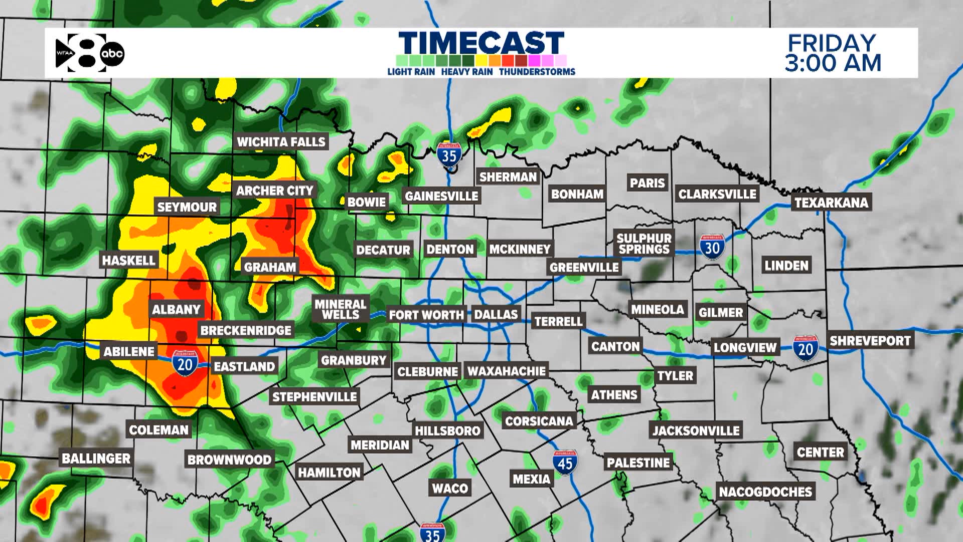 Scattered showers and storms with the chance for up to golf ball size ...