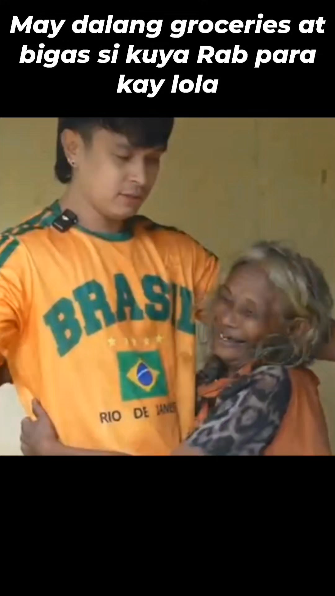 May dalang groceries at bigas si kuya Rab para kay lola Credit to ...