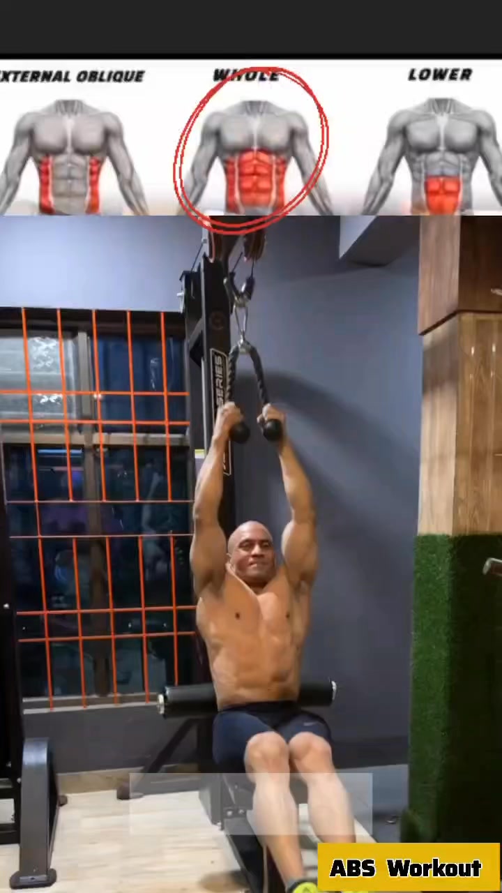 3 exercises Abs cable crunche targeting all oblique muscles. (Save ...