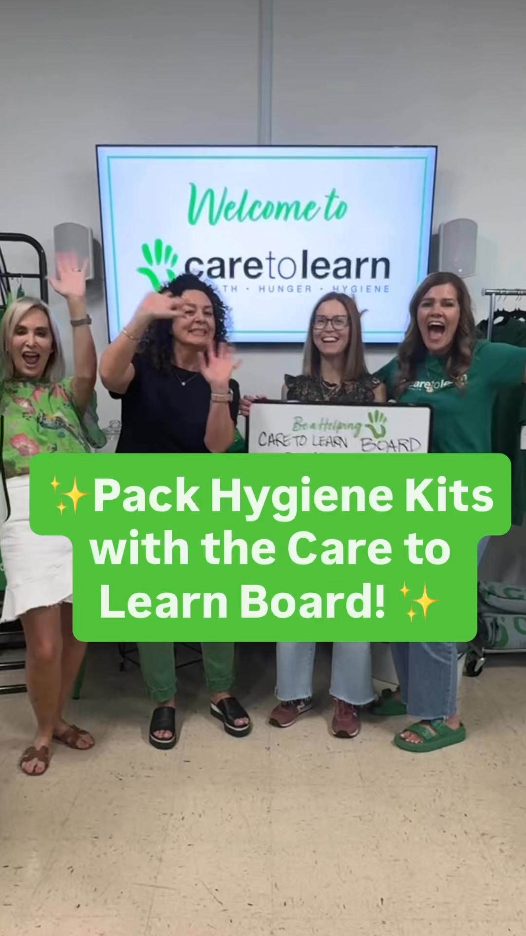 The Care to Learn Board means business! 😎 They wanted to join in on the ...