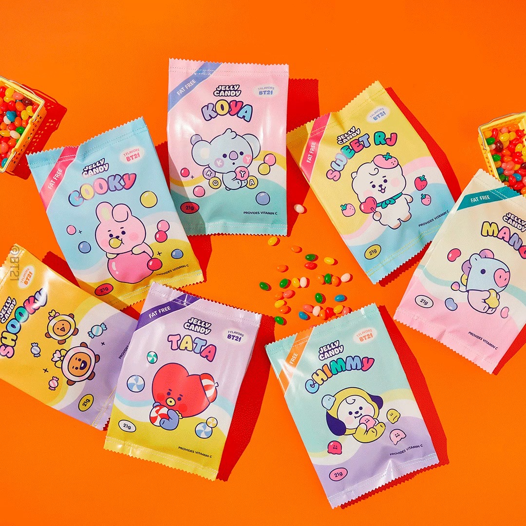 Gummy friends bouncing around💜 BT21 BABY Jelly Candy Delight