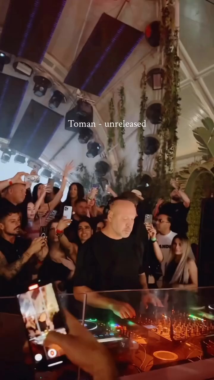 marina beach club valencia dress code Marco Carola 〰️ Club, ☄️ 📹 @ximenameza26 | Deep Tech Minimal Women's Black Knit Sleeveless cocktail dress outfit COLOR:ROSE