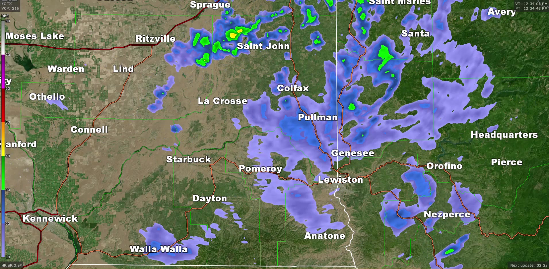 1 PM PDT Friday: Here is a look at the area radar. This is what it ...